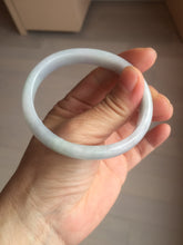 Load image into Gallery viewer, 53.5mm Certified Type A 100% Natural light green white oval Jadeite bangle AU2-3837