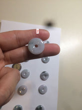 Load image into Gallery viewer, 18mm Type A 100% Natural green/purple/white Jadeite Jade safety Guardian donut Pendant group m99