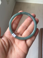 Load image into Gallery viewer, 55mm Certified Type A 100% Natural light green/blue slim round cut Guatemala Jadeite bangle BS59-4622
