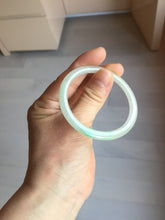 Load image into Gallery viewer, 50mm certified 100% natural Type A icy watery sunny green/purple/gary oval jadeite jade bangle PA158-2886