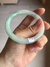 Load image into Gallery viewer, 53.7mm certified natural 100% natural Type A light green round cut jadeite jade bangle BP6-4993