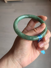 Load image into Gallery viewer, 55.5mm Certified 100% natural Type A dark green/brown round cut jadeite jade bangle BM10-5373