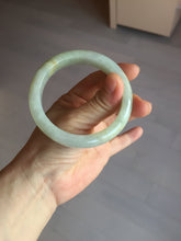 Load image into Gallery viewer, 56.6mm certified 100% natural Type A icy watery light yellow/white with jadeite jade bangle BL55-3278