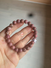 Load image into Gallery viewer, 8-8.3mm 100% natural pink rose stone (Rhodonite) bracelet XY65