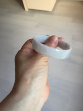 Load image into Gallery viewer, 51mm Certified Type A 100% Natural light purple/white square Jadeite Jade bangle BN94-2711