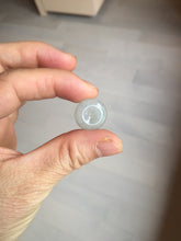 Load image into Gallery viewer, 15.7mm Type A 100% Natural green/gray Jadeite Jade Safety Guardian Button donuts Pendant PC112