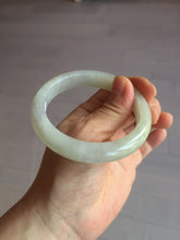 Load image into Gallery viewer, 57.5mm certified 100% natural Type A icy watery light yellow/white with jadeite jade bangle BL56-3288