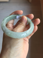 Load image into Gallery viewer, 55.3mm Certified Type A 100% Natural light green with carved Ancient Coin, Auspicious Cloud, and Lingzhi Jadeite Jade bangle PD146-6252