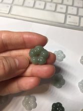 Load image into Gallery viewer, Type A 100% Natural light green/white/purple jadeite Jade Hawaiian flower Pendant AA66