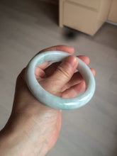 Load image into Gallery viewer, 58.4mm certified Type A 100% Natural light green white Jadeite Jade bangle AF90-2939