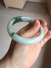 Load image into Gallery viewer, 57mm 100% natural Type A sunny green white purple jadeite jade bangle BN5-8234