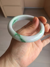 Load image into Gallery viewer, 56.5mm certified Type A 100% Natural sunny green/purple/white(白底青) Jadeite Jade bangle BF141-4072
