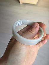 Load image into Gallery viewer, 51mm Certified Type A 100% Natural light purple/white square Jadeite Jade bangle BN93-2719