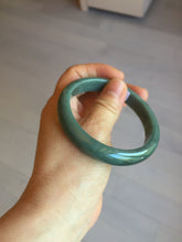 Load image into Gallery viewer, 57.8mm Certified Type A 100% Natural deep sea green/blue/gray/black Guatemala Jadeite bangle GL33-2-5738