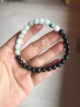 Load image into Gallery viewer, 7.3-8mm for size 56-70mm 100% natural white/black/blue/green/brown(Mocui) jadeite jade beads bracelet PB224