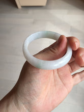 Load image into Gallery viewer, 52mm certified Type A 100% Natural green/white oval Jadeite Jade bangle BM60-0287