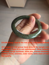 Load image into Gallery viewer, 50mm Certified Type A 100% Natural dark green/gray/black Jadeite Jade bangle PA7-3457 ($19.99 group)