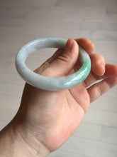 Load image into Gallery viewer, 55.2mm Certified Type A 100% Natural sunny green/light purple Jadeite Jade bangle BM27-0795
