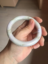 Load image into Gallery viewer, 58.5mm Certified Type A 100% Natural light green/sunny green/brown/black chubby round cut Jadeite bangle PD86-1096