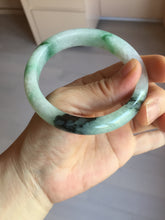 Load image into Gallery viewer, 56.9mm 100% natural Type A sunny green white jadeite jade bangle BN7-8239