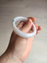 Load image into Gallery viewer, 52mm certified type A100% Natural green purple oval Jadeite Jade bangle BM34-0270
