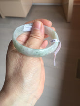 Load image into Gallery viewer, 50.5mm certified 100% natural Type A sunny green/light purple jadeite jade bangle PC42-0687