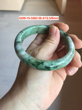 Load image into Gallery viewer, 53-62mm Certified type A 100% Natural deep mottled green green/yellow/brown jungle camouflage color Jadeite bangle group GL29