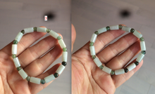 Load image into Gallery viewer, 100% natural type A green/brown/yellow jadeite jade beads bracelet W105