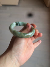 Load image into Gallery viewer, 54mm certified 100% natural Type A green/dark green/white/brown jungle camouflage color  jadeite jade bangle BG22-1726