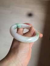 Load image into Gallery viewer, 57mm Certificated Type A 100% Natural white/sunny green/purple jadeite jade bangle C90-9145