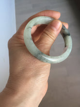 Load image into Gallery viewer, 51.5mm certified Type A 100% Natural icy watery light green white oval Jadeite Jade bangle BS65-7412