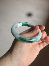 Load image into Gallery viewer, 57.5mm Certified Type A 100% Natural sunny green light purple jadeite jade bangle AX40-7717