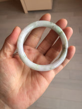 Load image into Gallery viewer, 55.3mm certified 100% natural Type A light green purple brown round cut jadeite jade bangle BS111-2543