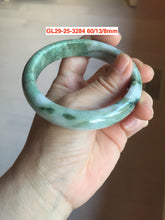 Load image into Gallery viewer, 53-62mm Certified type A 100% Natural deep mottled green green/yellow/brown jungle camouflage color Jadeite bangle group GL29