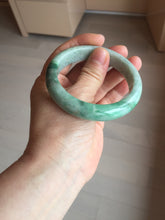 Load image into Gallery viewer, 55.8mm certified type A 100% Natural sunny green gray jadeite jade bangle BS31-4416
