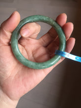 Load image into Gallery viewer, 55.3mm Certified 100% natural Type A dark green/brown round cut jadeite jade bangle BM11-5374