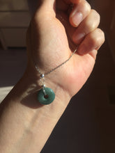 Load image into Gallery viewer, 15mm Type A 100% Natural blue light green dark green gray Guatemala Jadeite Jade Safety Guardian Button donuts Pendant group AU82