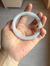 Load image into Gallery viewer, 56.5mm Certified Type A 100% Natural light green/purple/white round cut Jadeite bangle PD105-4910