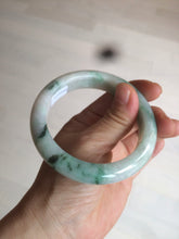 Load image into Gallery viewer, 57.5mm Certified 100% natural Type A sunny green/purple jadeite jade bangle AY50-4124