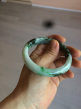 Load image into Gallery viewer, 56.3mm certified 100% natural Type A dark green/sunny green  jadeite jade bangle K106-2835