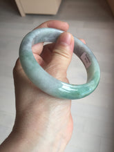 Load image into Gallery viewer, 60.2mm certified type A 100% Natural green/black/red chubby Jadeite Jade bangle B119-9123