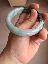 Load image into Gallery viewer, 53.5mm certified 100% natural Type A sunny green dark green purple jadeite jade bangle AA34-4258