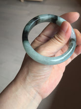 Load image into Gallery viewer, 53mm certified 100% natural Type A icy watery dark green brown jadeite jade bangle AH102-4492