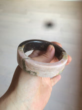 Load image into Gallery viewer, 55.2mm 100% natural pink/yellow/dark red/black time series(时光系列) Square style rose stone (Rhodonite)square bangle XY85