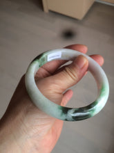 Load image into Gallery viewer, 60mm certified 100% natural type A green white  jadeite jade bangle AY75-1734