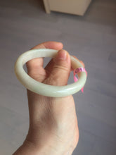 Load image into Gallery viewer, 57.9mm certified Type A 100% Natural beige yellow Jadeite Jade bangle G45-6731
