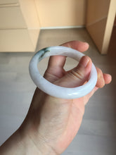 Load image into Gallery viewer, 55.5mm certified 100% natural type A icy watery green/purple jadeite jade bangle BN89-3521