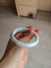 Load image into Gallery viewer, 52.5mm certified type A 100% Natural light green/yellow/purple(FU LU Shou) oval jadeite jade bangle AK59-0766