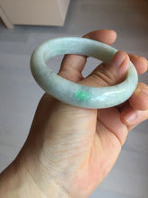 Load image into Gallery viewer, 56.8mm certified Type A 100% Natural sunny green light green Jadeite Jade bangle D140-4008