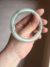 Load image into Gallery viewer, 51.6mm Certified type A 100% Natural light green dark green floating seaweed slim round cut Jadeite bangle PC58-6614
